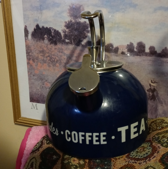 🏫☕KATE SPADE N.Y. BLUE TEA KETTLE🍵COLLECTIBLE VINTAGE CLOSEOUT. - Picture 10 of 16